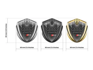 Audi 3D Metall Emblem Renn Look Glänzend 3D Aufkleber